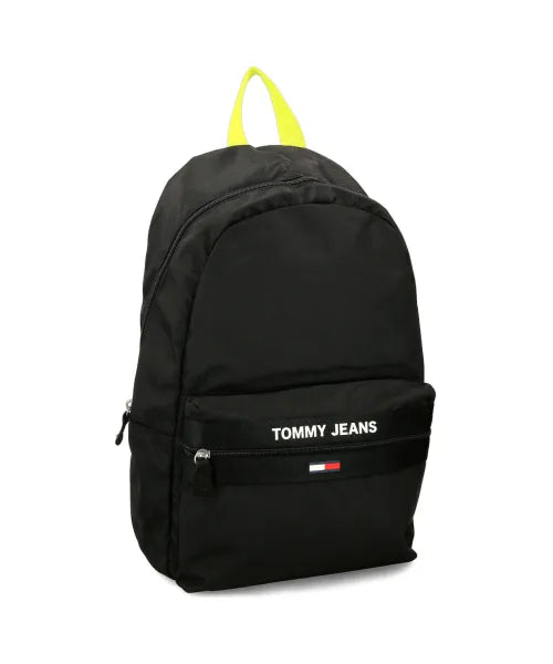 Tommy Hilfiger Zaino Uomo Nero Regolabile Stampa Logo