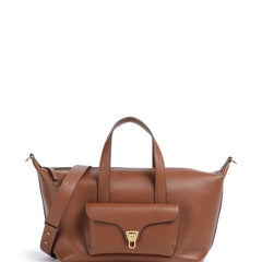 Coccinelle Borsa a Tracolla Pelle Donna Marrone Stampa Logo