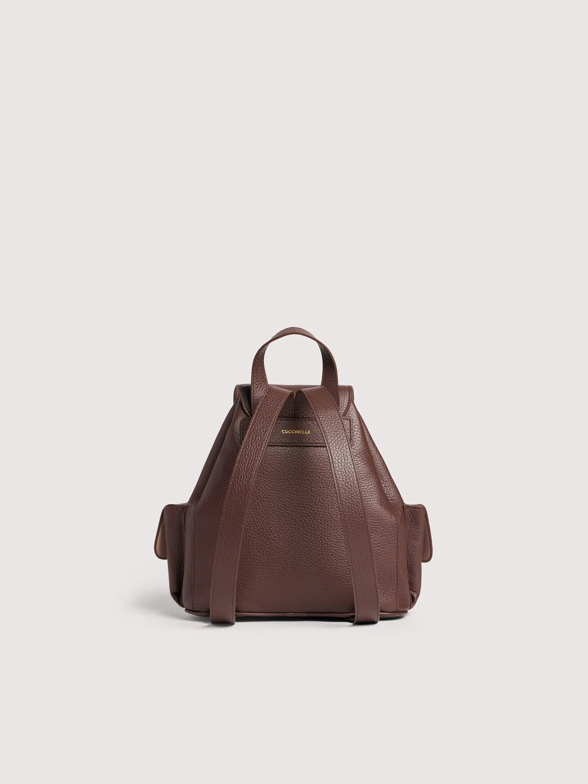 Coccinelle Zaino Pelle Donna Marrone Logo