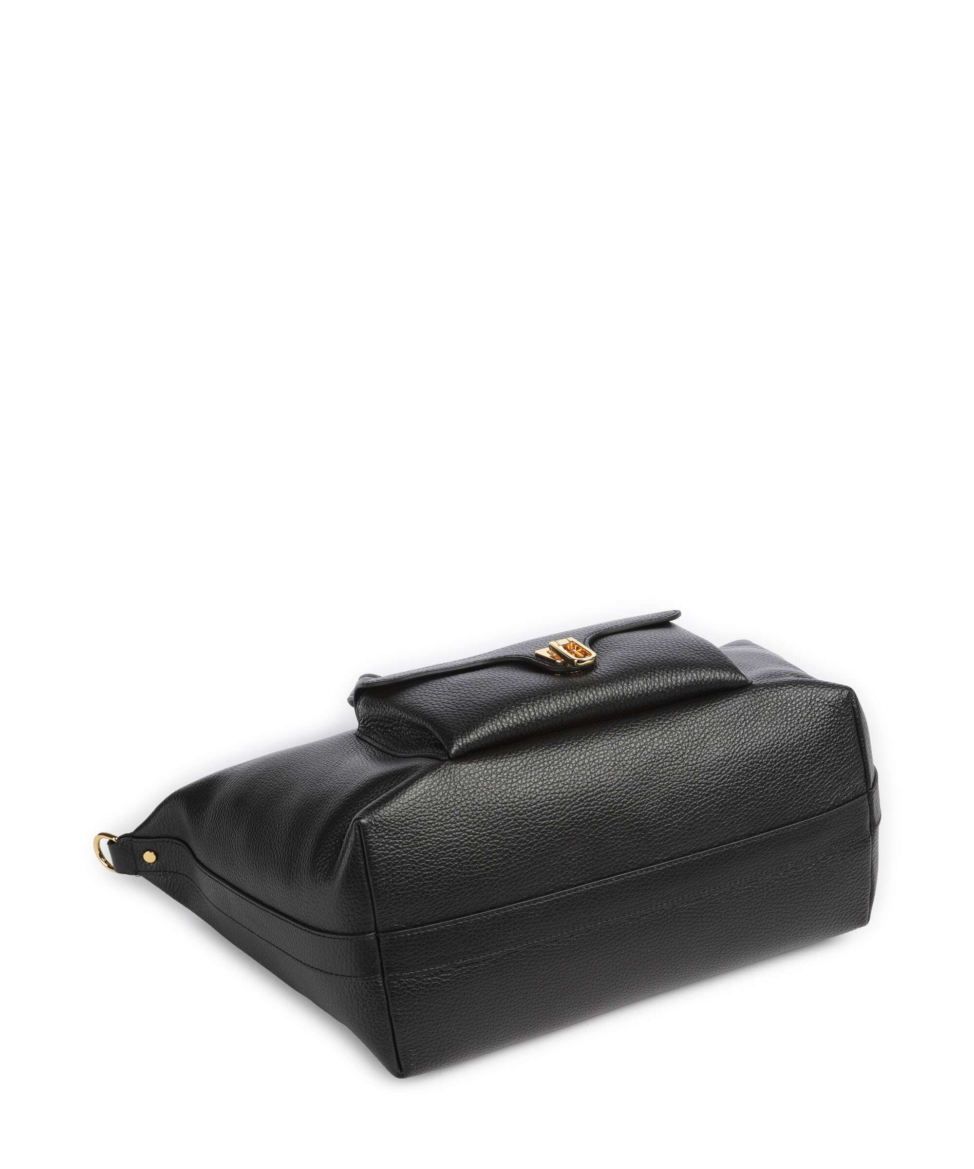Coccinelle Borsa a Tracolla Pelle Donna Nera Stampa Logo