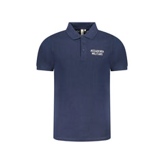 Accademia Militare Polo Maniche Corte Uomo Blu Stampa Logo