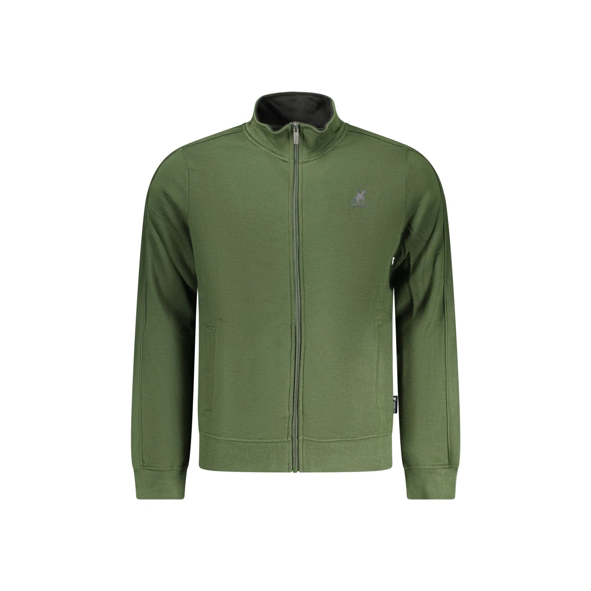 U.S. GRAND FELPA CON ZIP UOMO VERDE