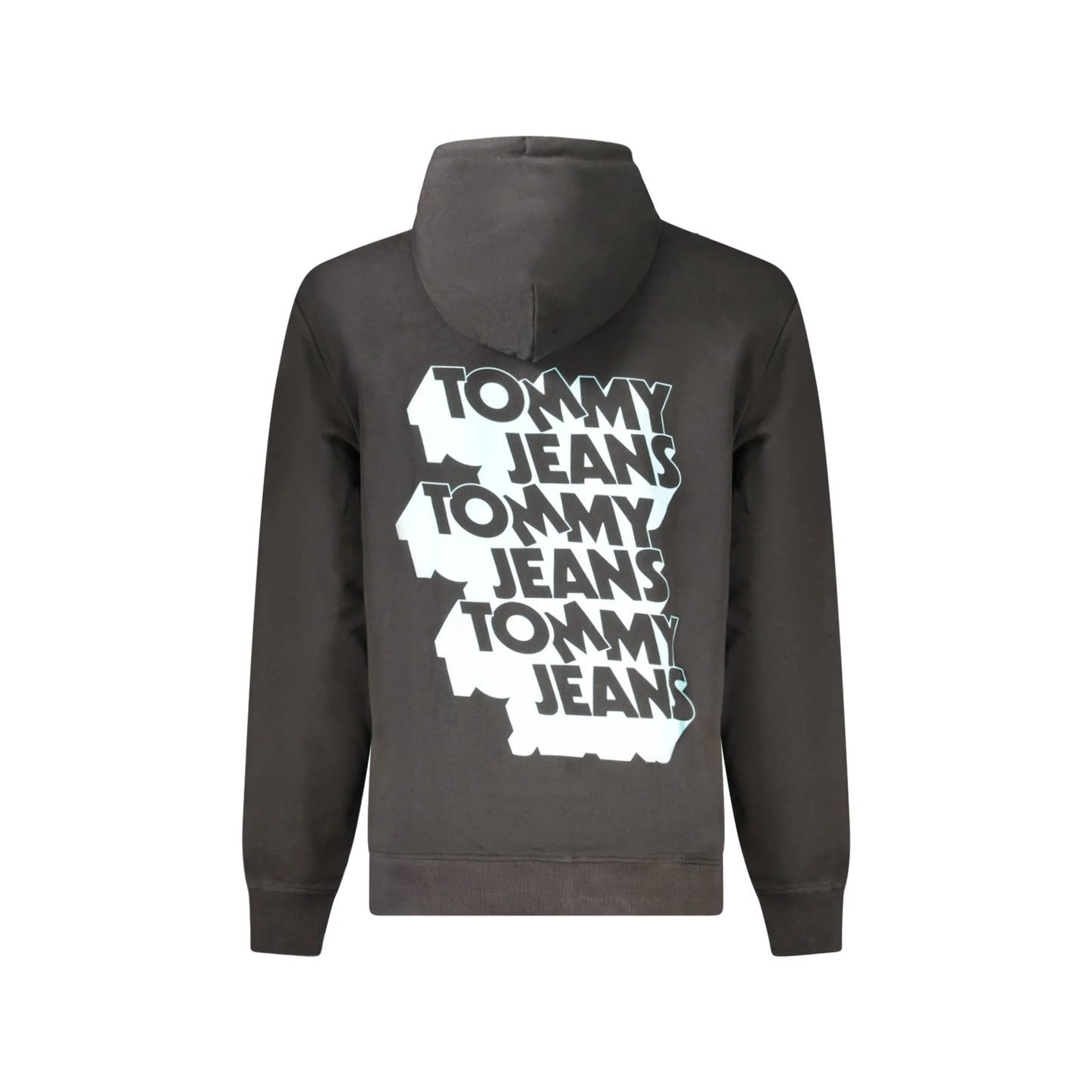 Tommy Hilfiger Felpa Uomo Nera con Cappuccio Garzata Logo Felpe nero - vista 2