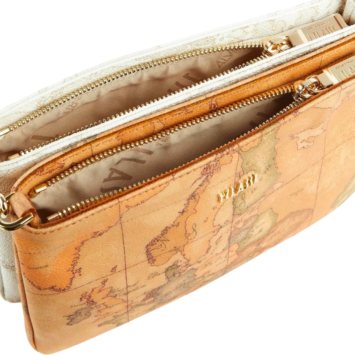 Borsa Donna Tracollina Doppia Geo Classic e White Alviero Martini