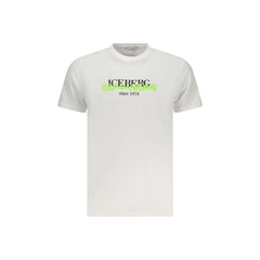Iceberg Short Sleeve T-Shirt Men White Logo Print