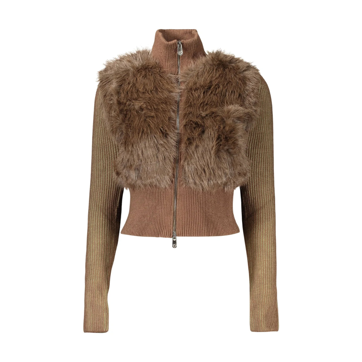 DESIGUAL CARDIGAN DONNA MARRONE
