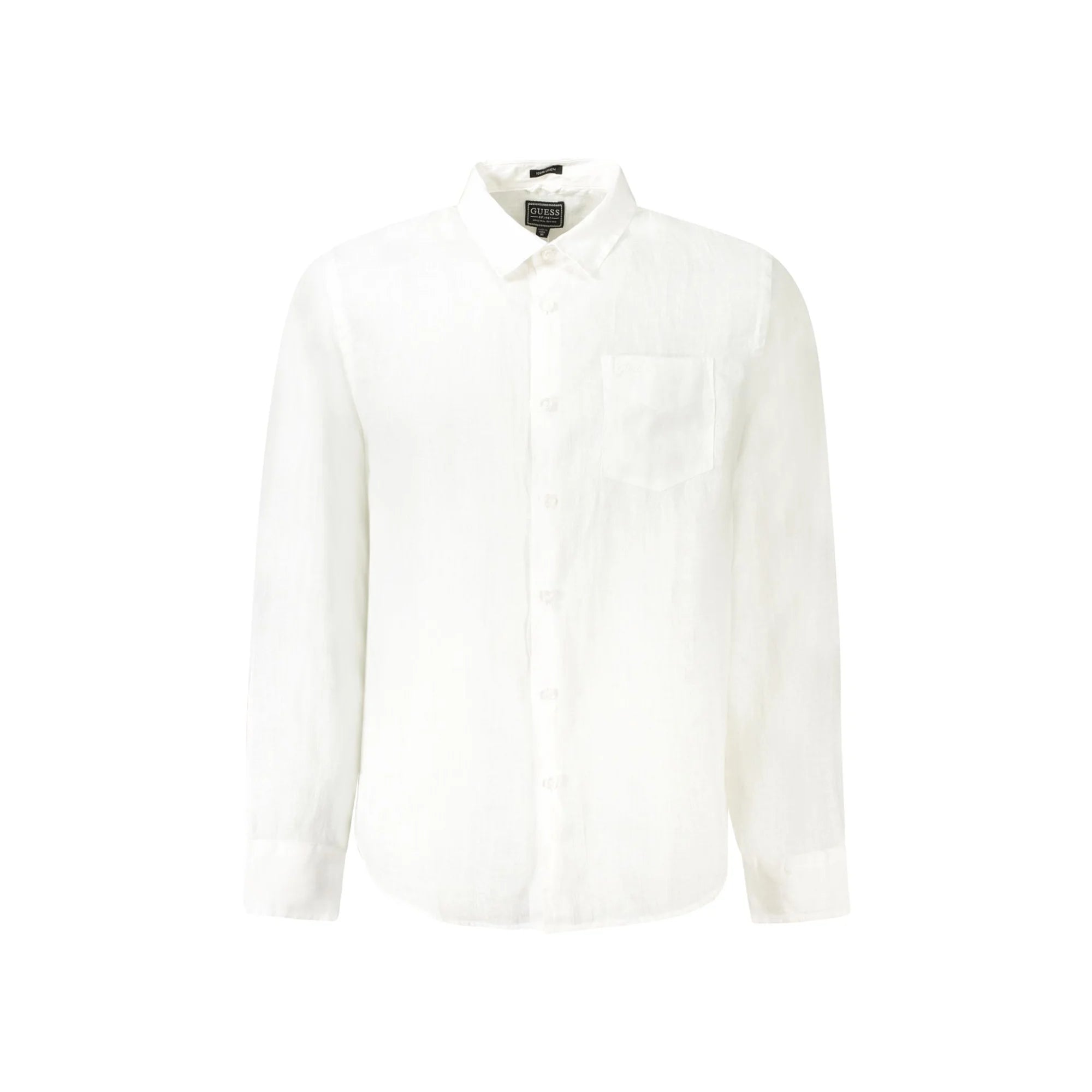 GUESS JEANS CAMICIA MANICHE LUNGHE UOMO BIANCO