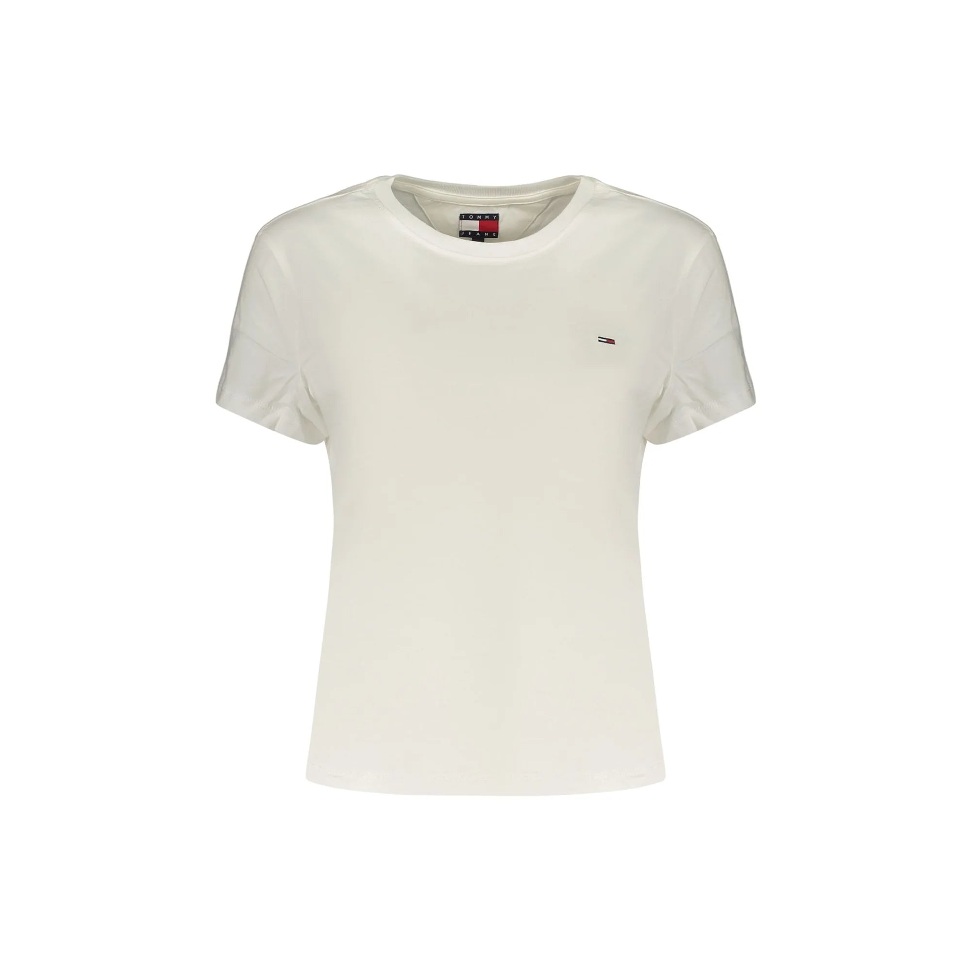 TOMMY HILFIGER T-SHIRT MANICHE CORTE DONNA BIANCO
