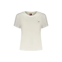 Tommy Hilfiger camiseta de Manga Corta para Mujer Blanca con Bordado