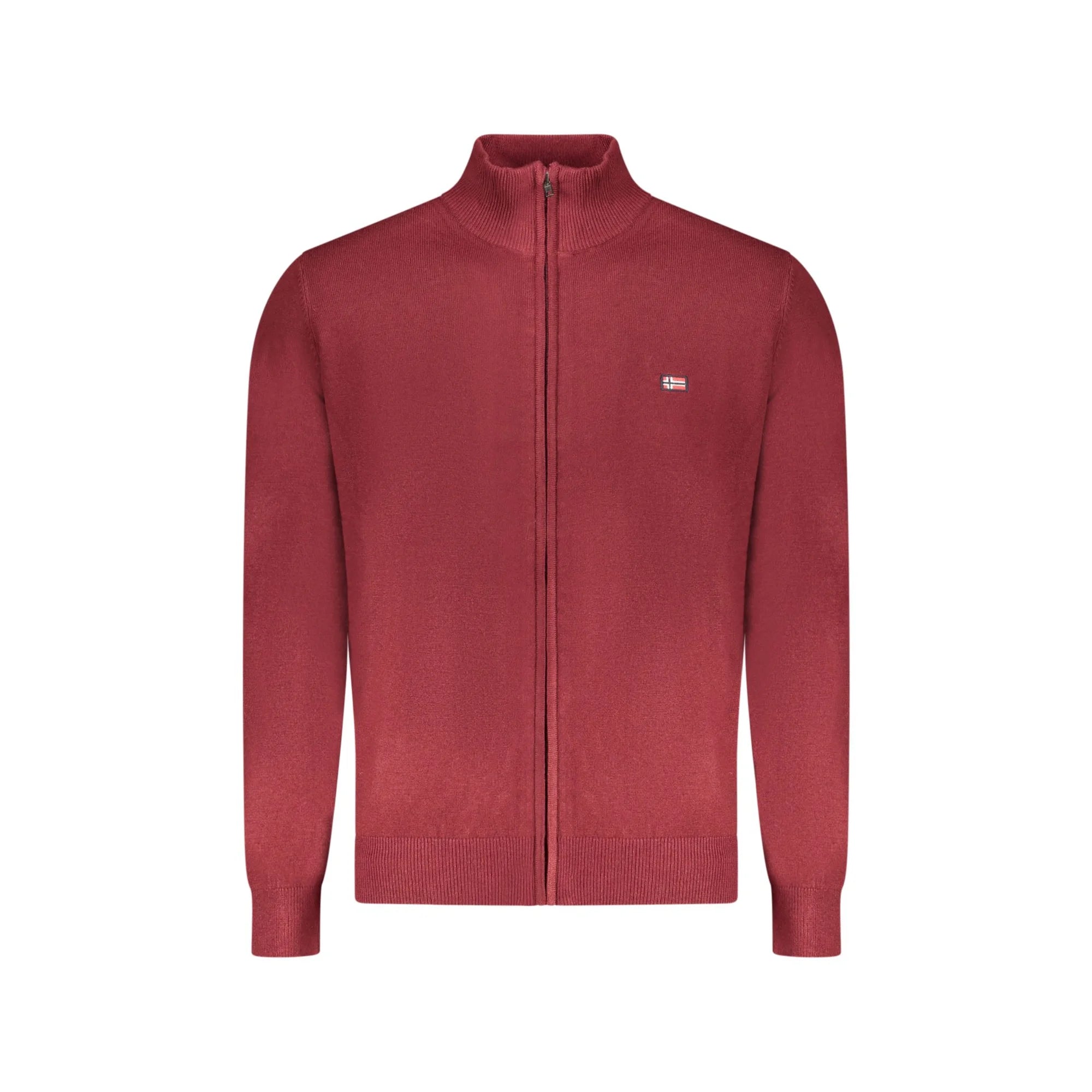 Norway 1963 Maglia Cardigan Uomo Rosso Ricamo Maglie - foto prodotto