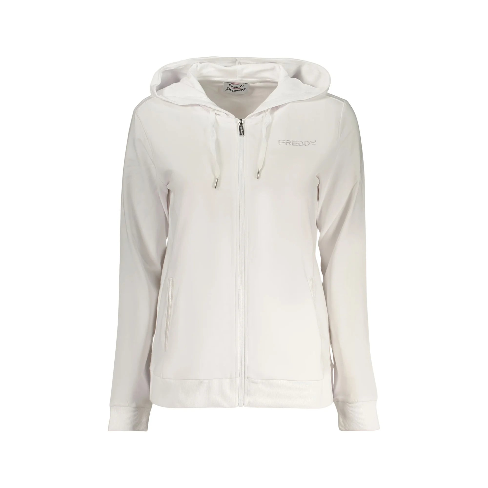 FREDDY FELPA CON ZIP DONNA BIANCO