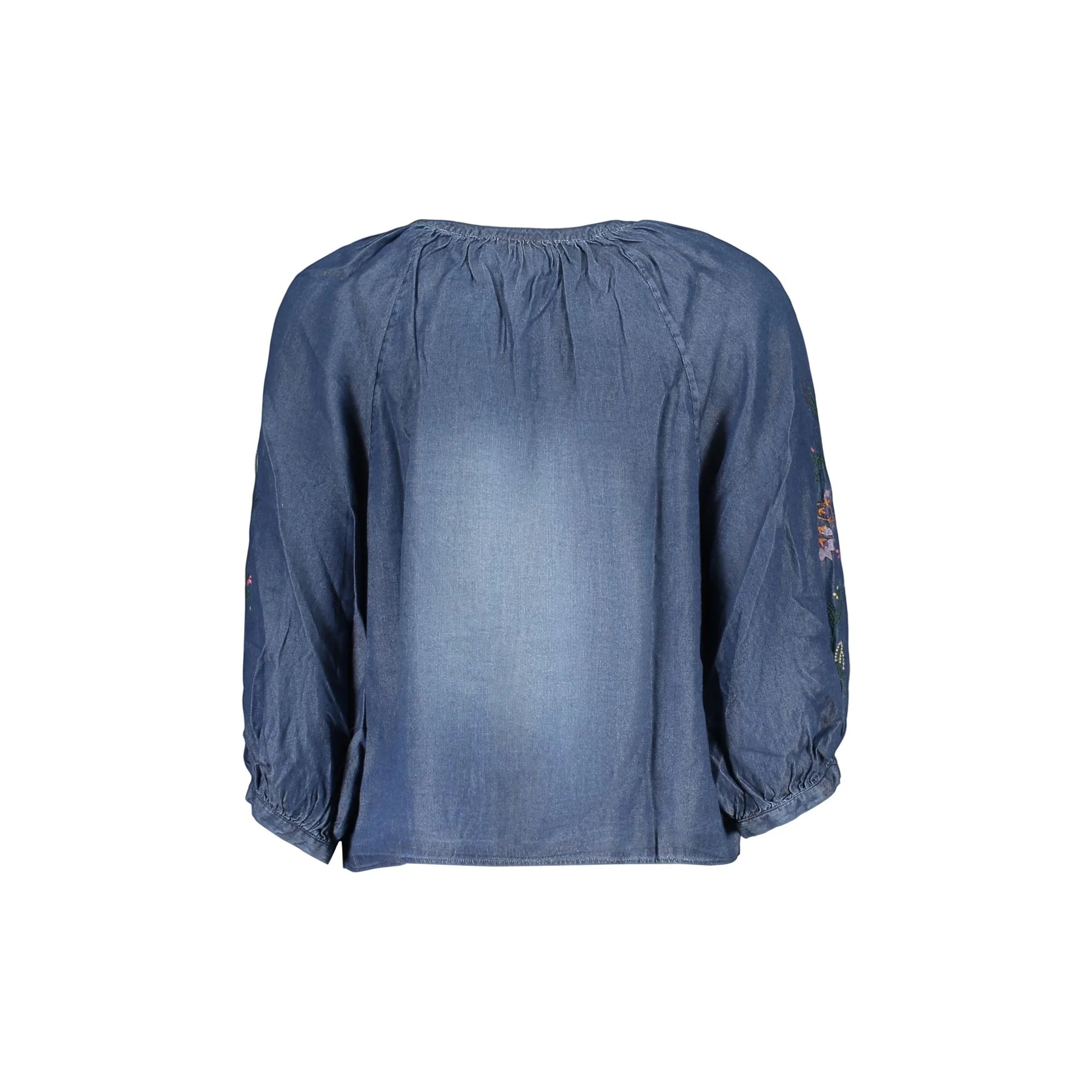 DESIGUAL CAMICIA MANICHE LUNGHE DONNA BLU