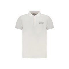 Accademia Militare Polo Maniche Corte Uomo Bianca Stampa Logo