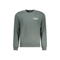 Napapijri Felpa Maniche Lunghe Uomo Verde Stampa Logo