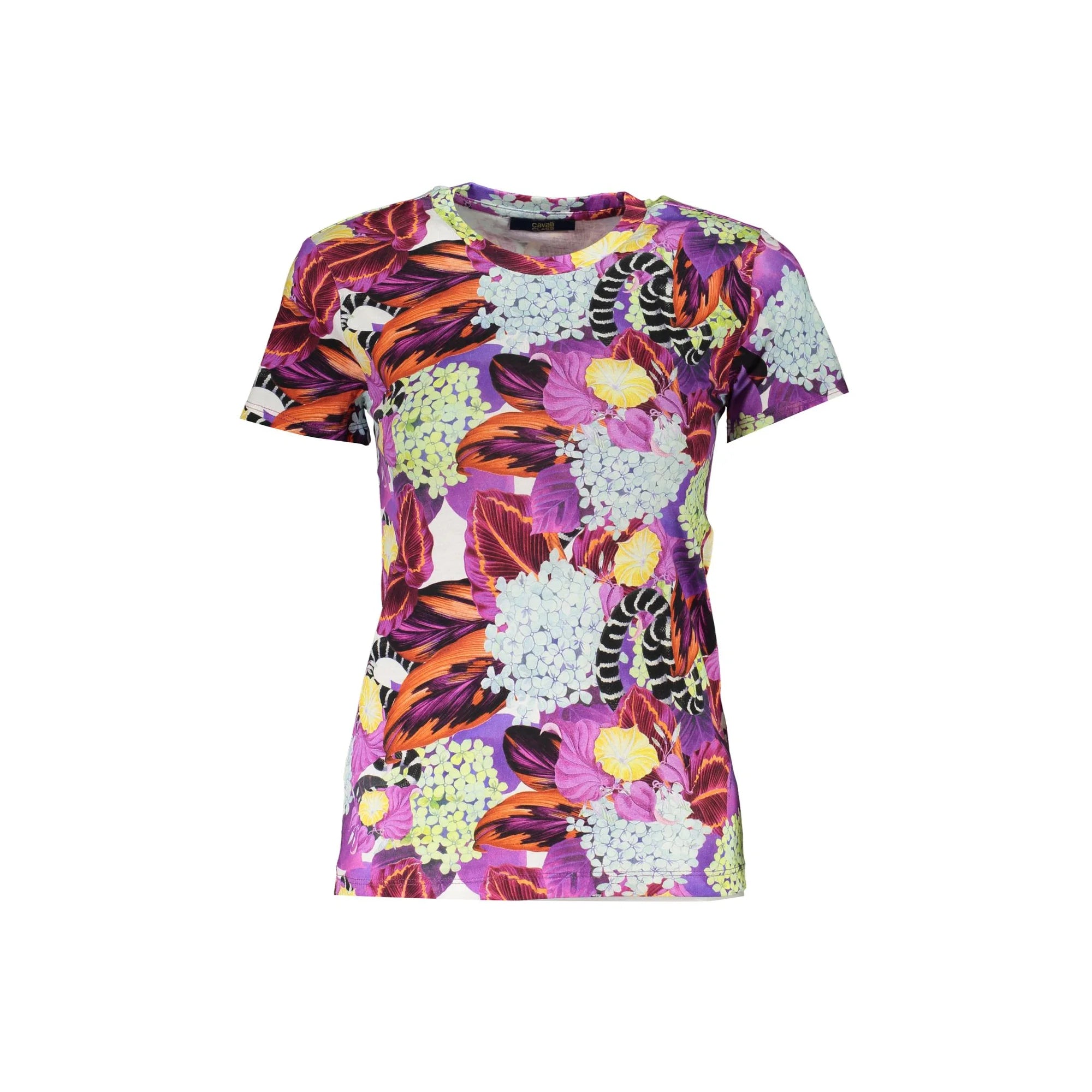 CAVALLI CLASS T-SHIRT MANICHE CORTE DONNA VIOLA