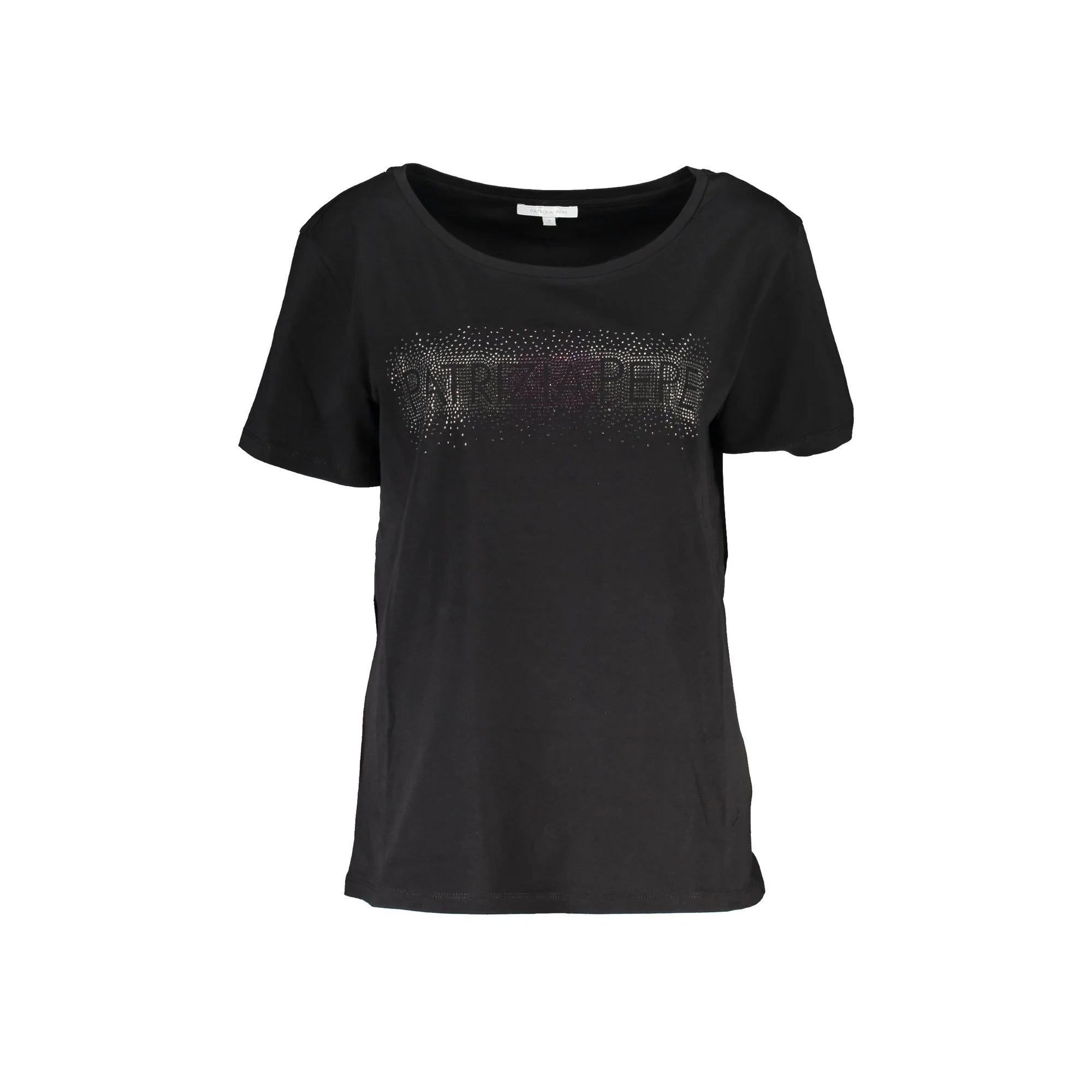 PATRIZIA PEPE T-SHIRT MANICHE CORTE DONNA NERO