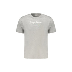 Pepe Jeans T-Shirt Maniche Corte Uomo Grigia Stampa Logo