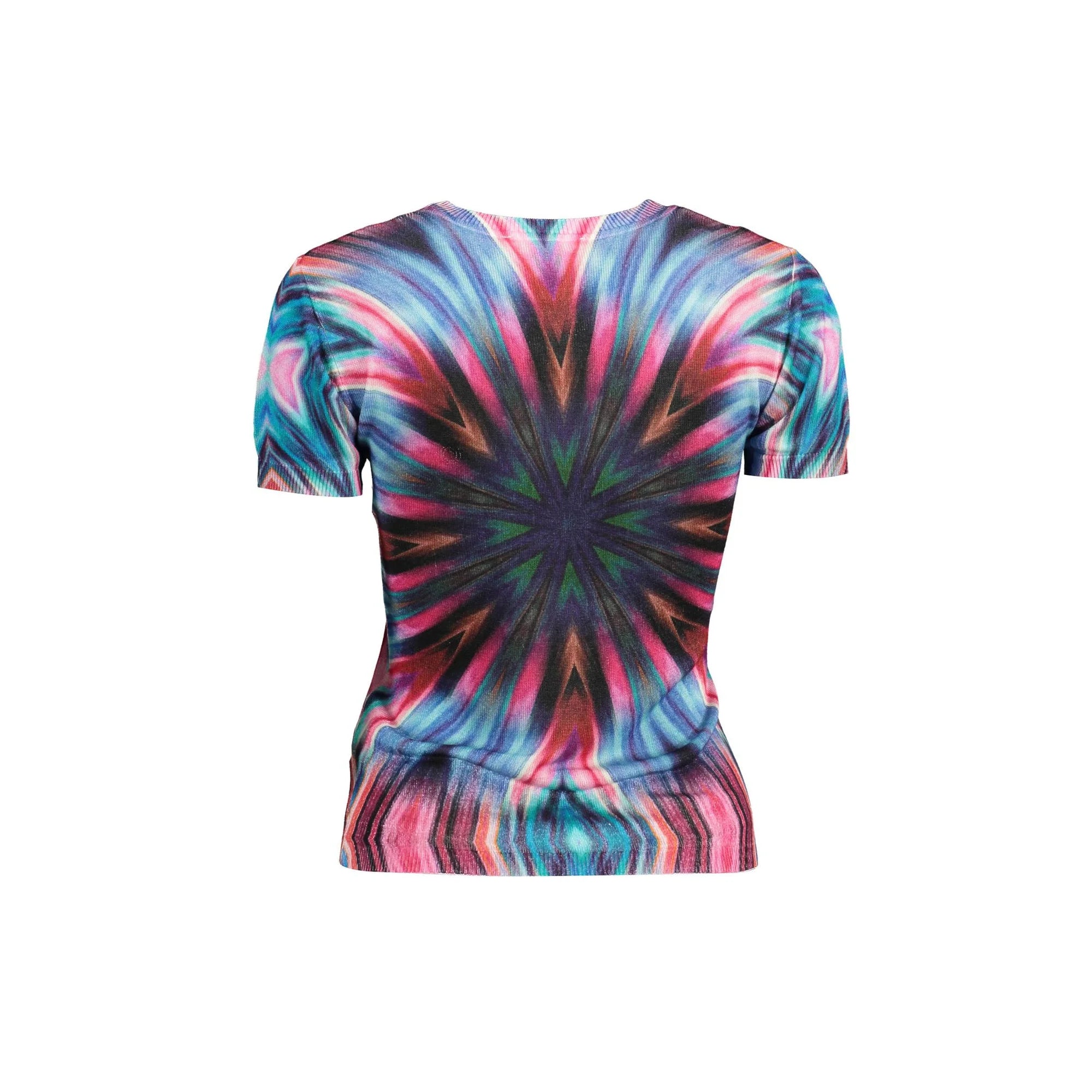 Desigual Maglia Donna Blu Dettagli a Contrasto Maglie - vista 2