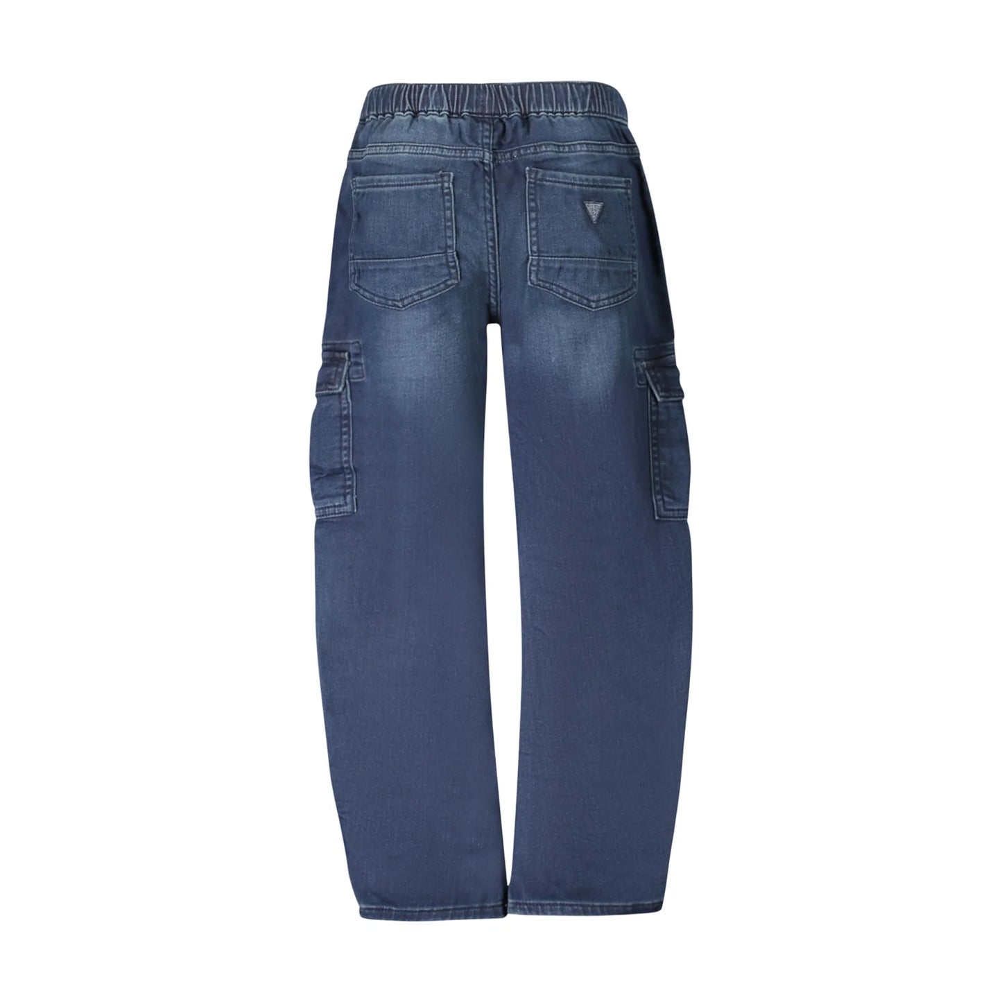 Guess Jeans Pantaloni Bambino Blu Logo - vista 2