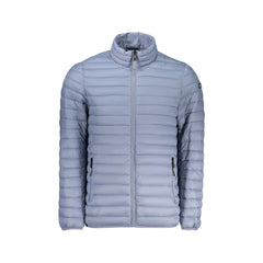 Norway 1963 Jaqueta de Manga Longa Masculina Azul Fecho de Correr Logo