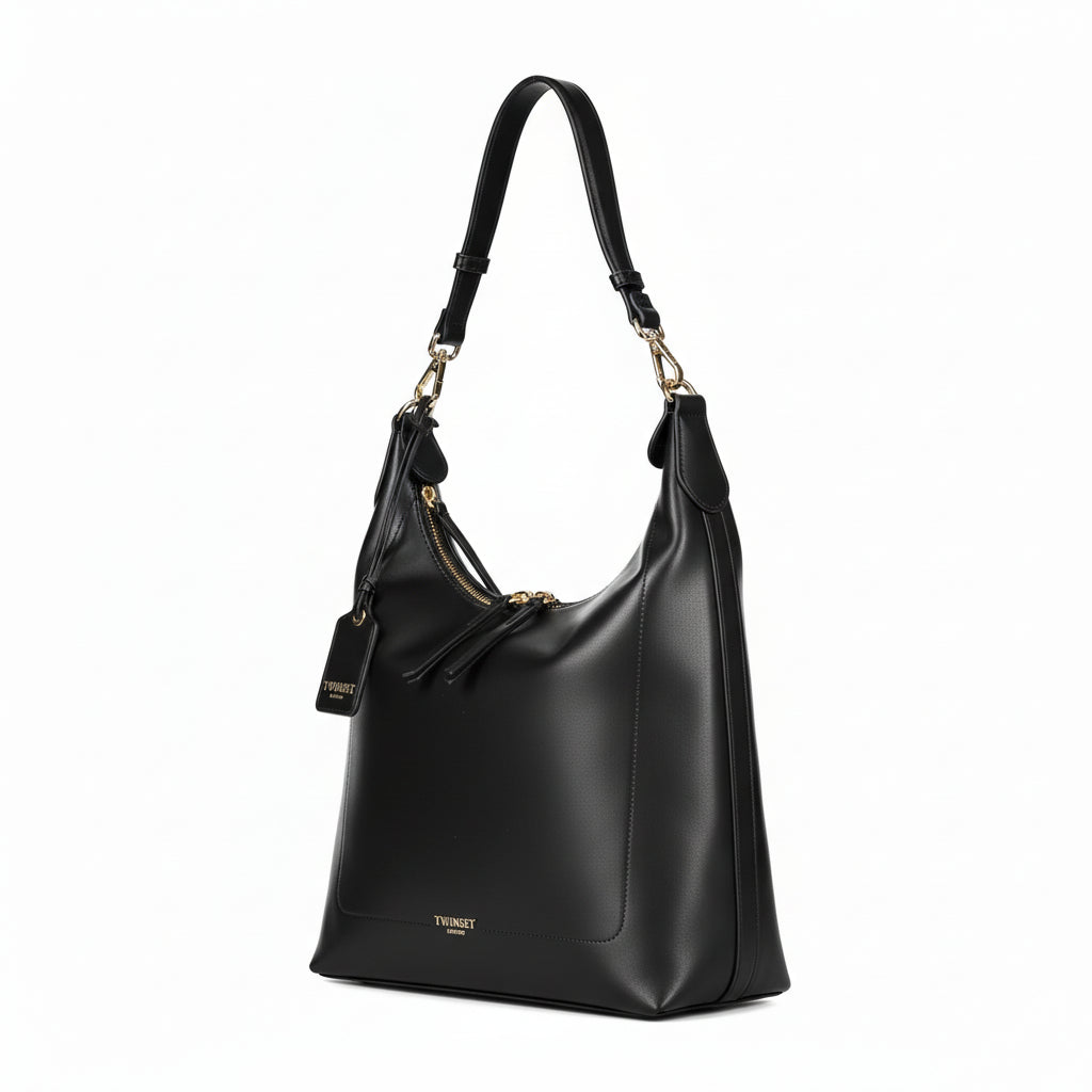 Twinset Borsa a Tracolla Donna Nera Logo Borse nero - vista 3