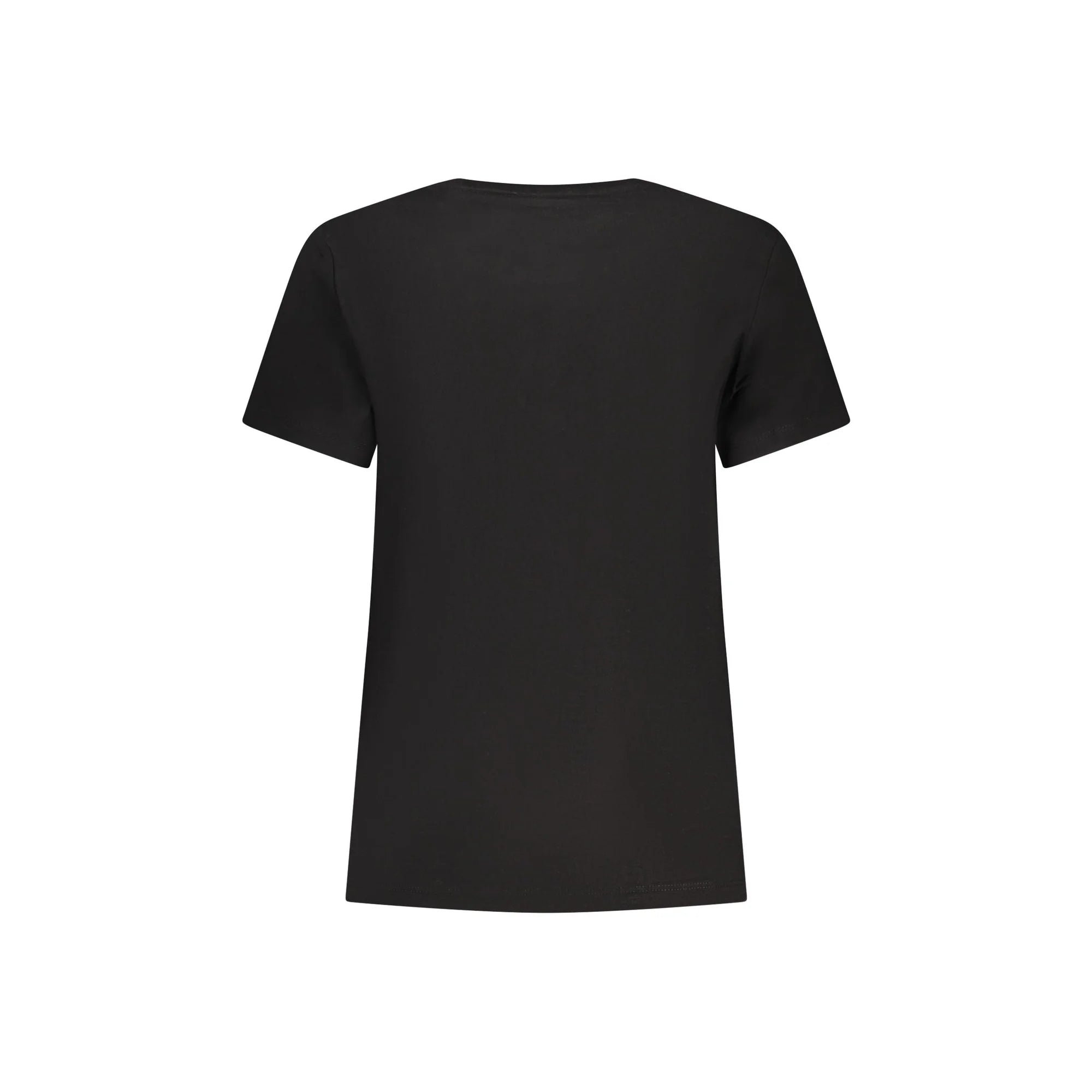 GUESS JEANS T-SHIRT MANICHE CORTE DONNA NERO