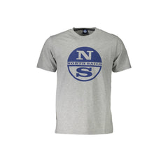 North Sails Camiseta de Manga Corta Hombre Gris Estampado Logo
