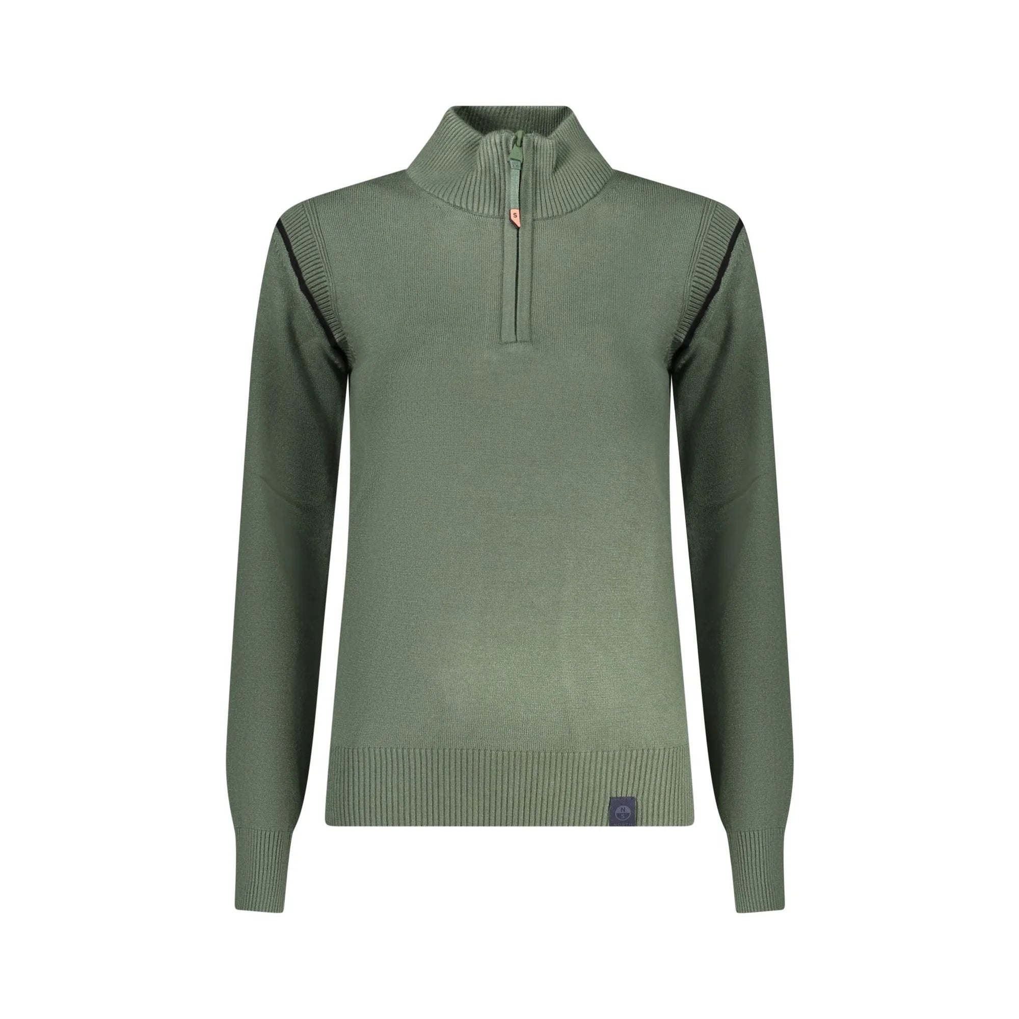 North Sails Maglia Donna Verde Mezzo Zip Logo Maglie - foto prodotto