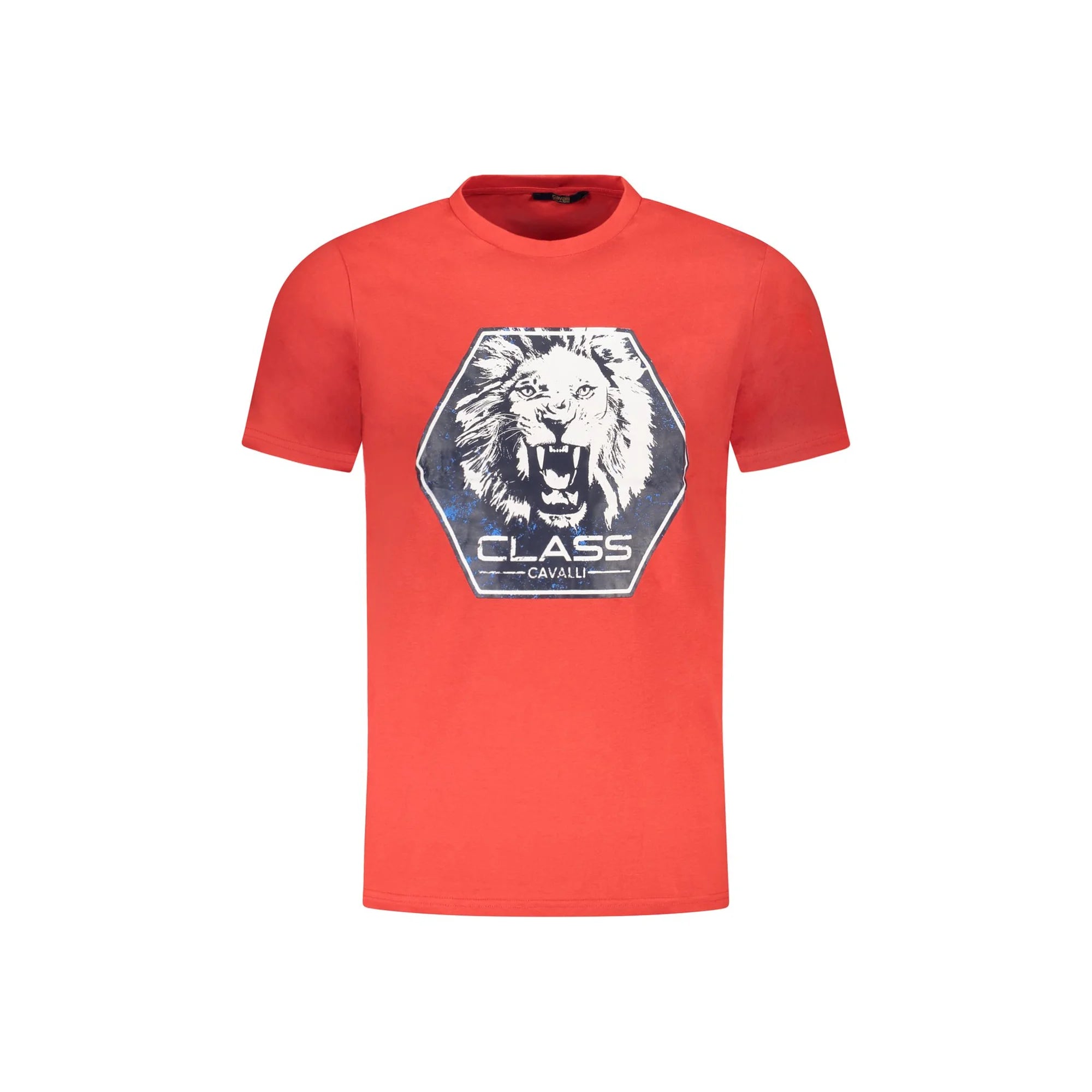 Cavalli Class T-Shirt Maniche Corte Uomo Rossa Stampa Rosso - foto prodotto