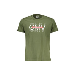 Gian Marco Venturi T-Shirt Manga Curta Homem Verde Estampa