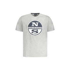 North Sails T-Shirt Maniche Corte Uomo Grigia Stampa Logo