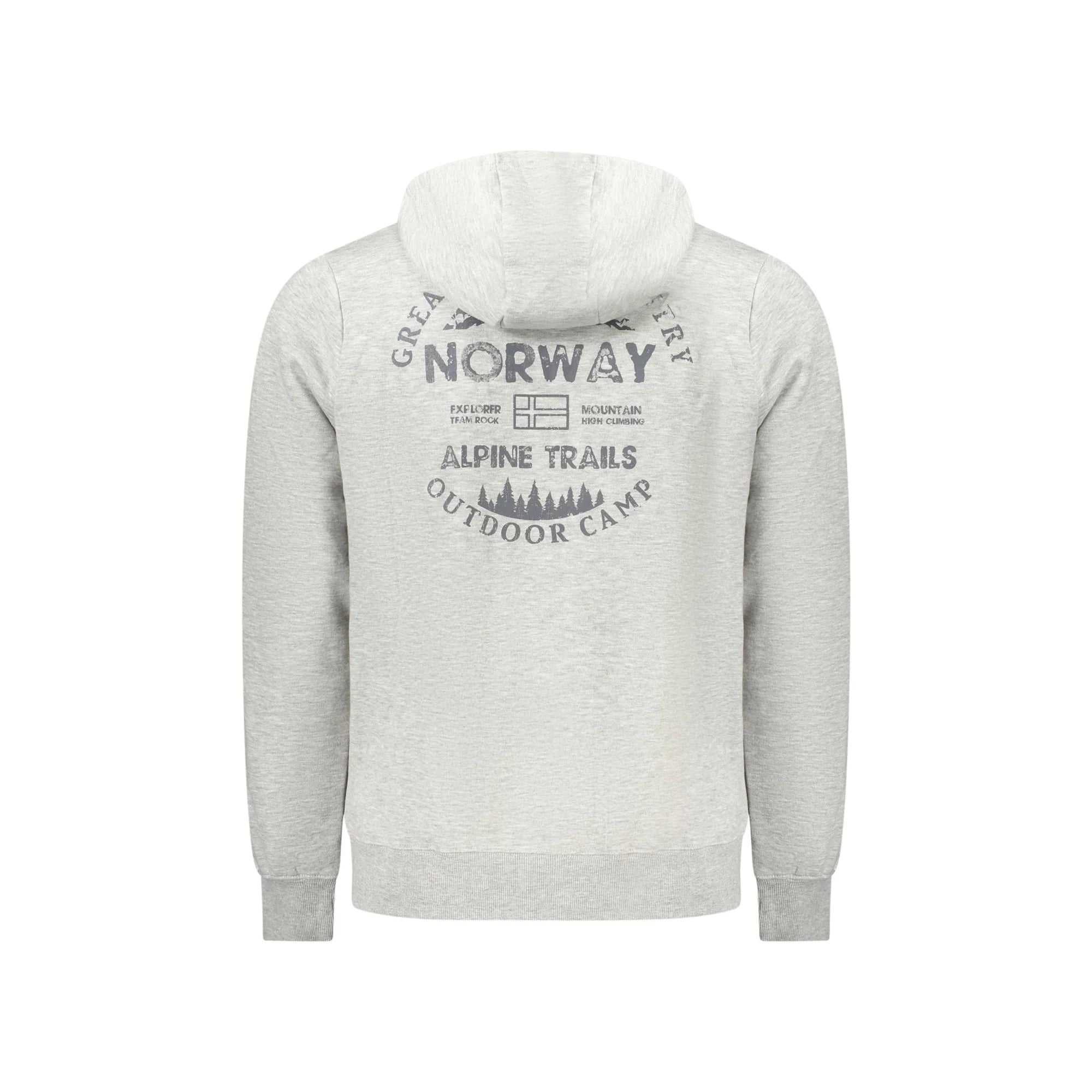 NORWAY 1963 FELPA CON ZIP UOMO GRIGIO