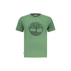 Timberland T-Shirt Μανίκια Κοντά Ανδρικό Πράσινο Εκτύπωση Λογότυπο