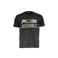 Plein Sport T-Shirt Μανίκια Κοντά Ανδρική Μαύρη Εκτύπωση Λογότυπο