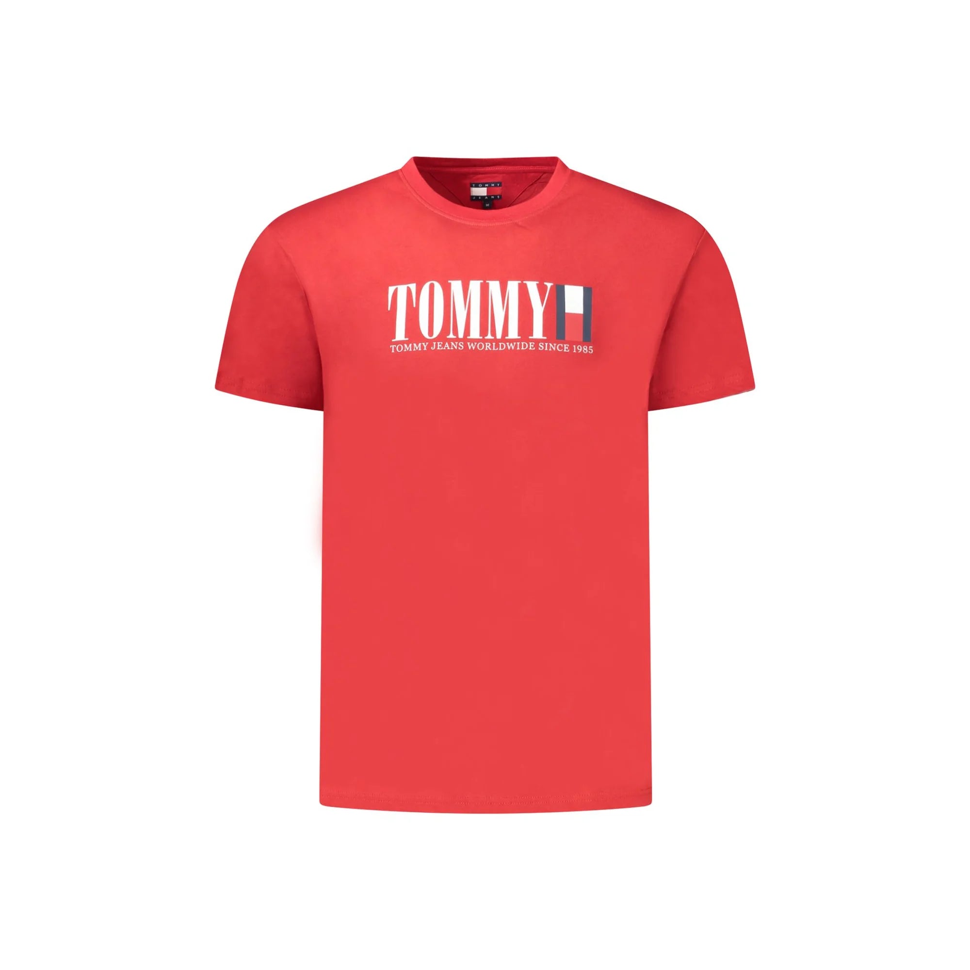 TOMMY HILFIGER T-SHIRT MANICHE CORTE UOMO ROSSO