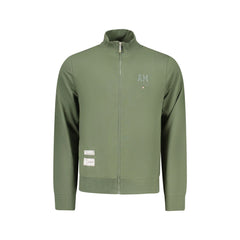 Accademia Militare Sweatshirt Lange Ärmel Herren Grün Reißverschluss