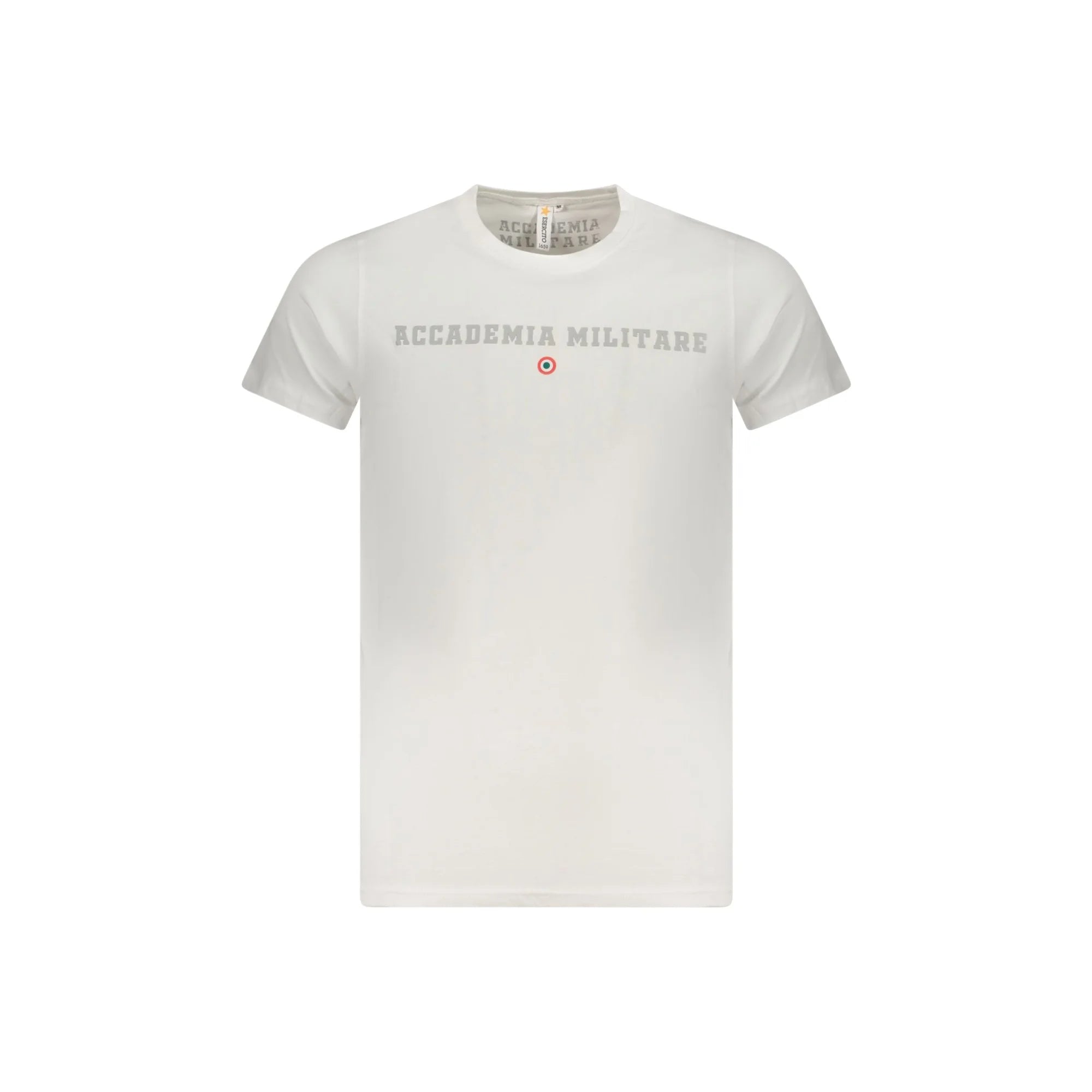 Accademia Militare T-Shirt Maniche Corte Uomo Bianca Stampa Logo Bianco - foto prodotto