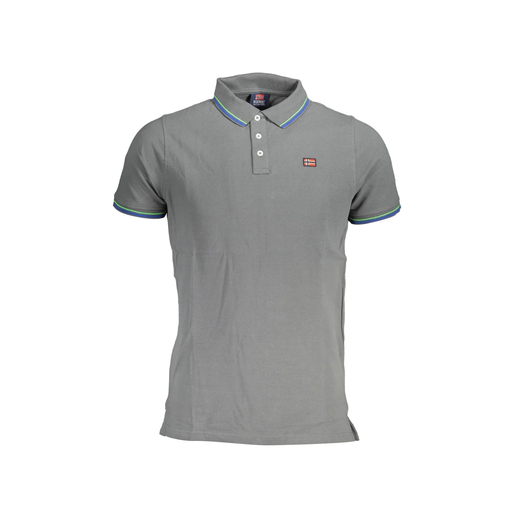 NORWAY 1963 POLO MANICHE CORTE UOMO GRIGIO