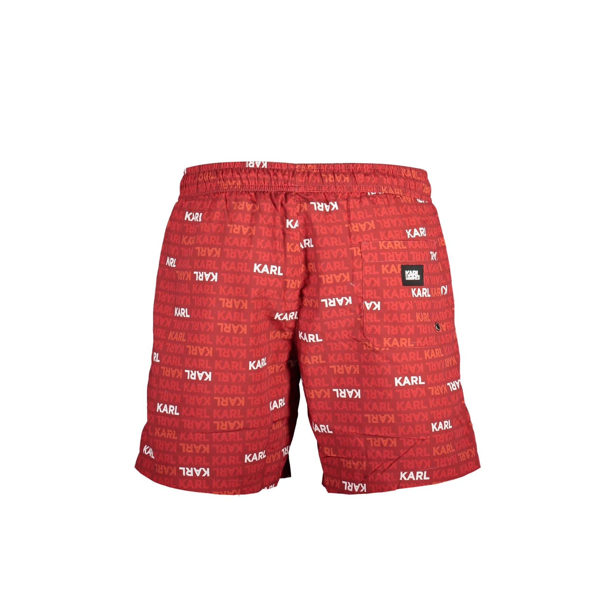 Karl Lagerfeld Beachwear Costume da Mare Uomo Rosso Stampa Logo - vista 2