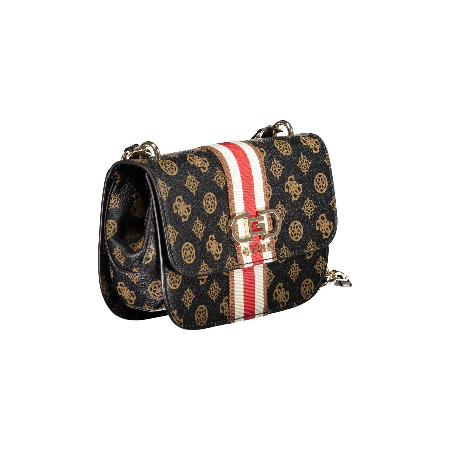 GUESS JEANS Borsa Donna a Tracolla Marrone Nelka con Catena Borse - vista 3