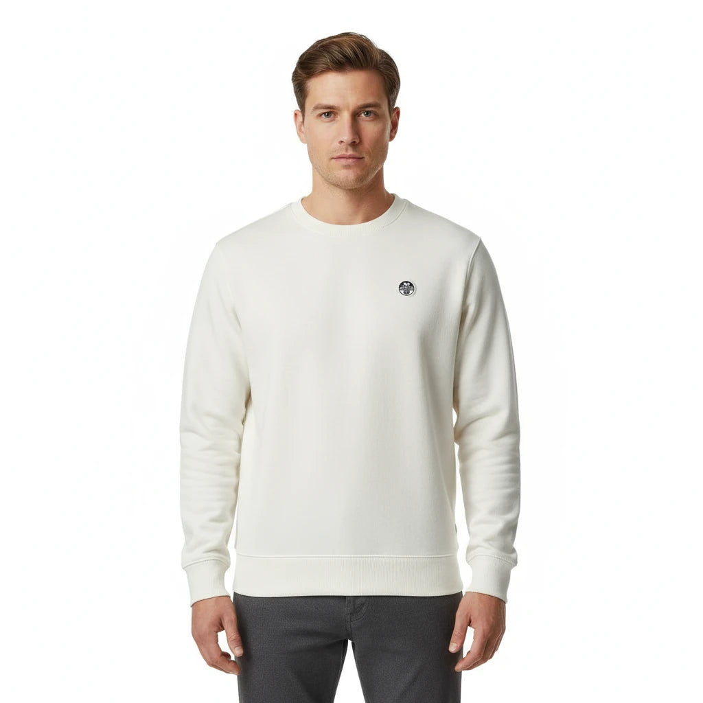 NORTH SAILS FELPA SENZA ZIP UOMO BIANCO