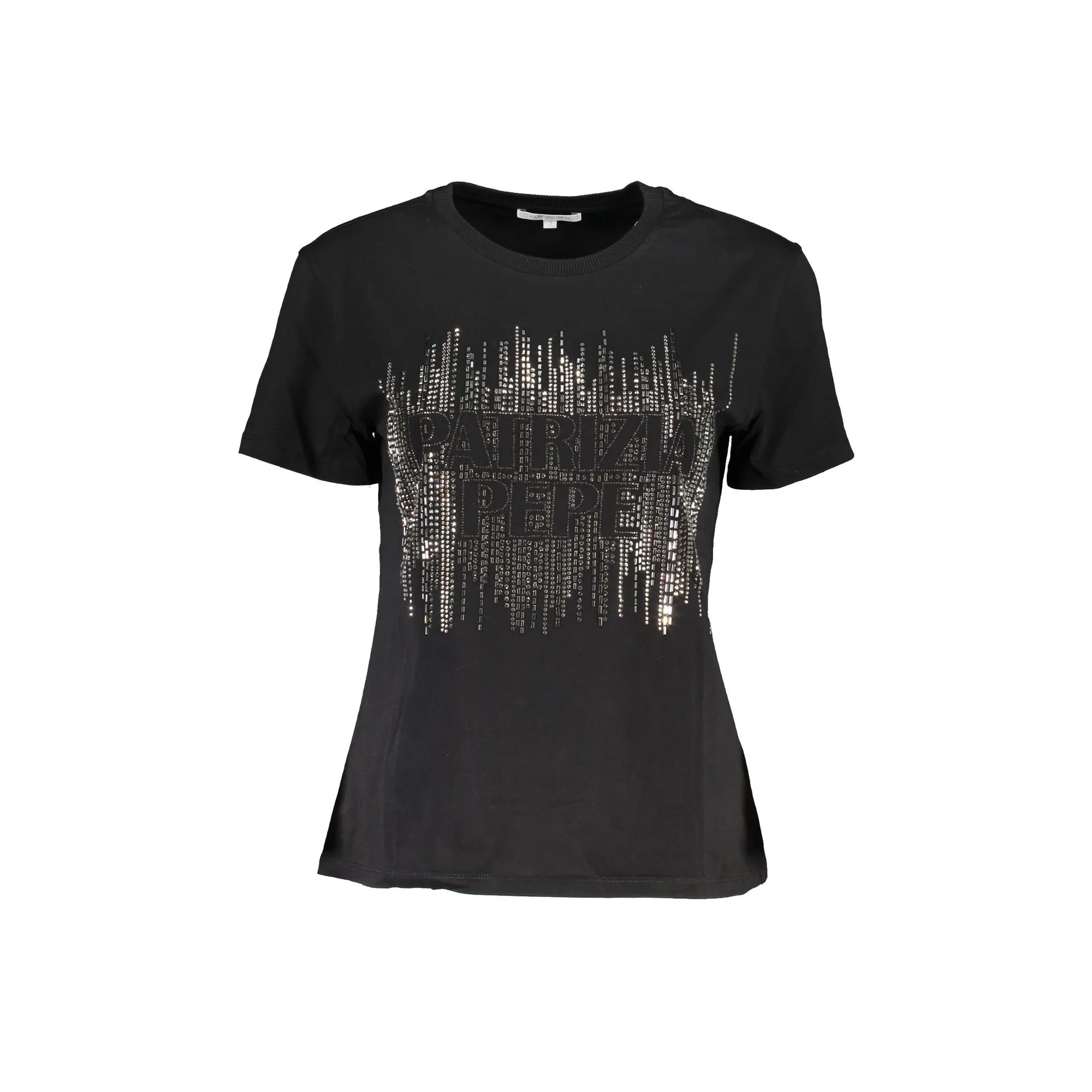 PATRIZIA PEPE T-SHIRT MANICHE CORTE DONNA NERO