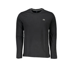 La Martina T-Shirt Maniche Lunghe Uomo Nera Ricamo
