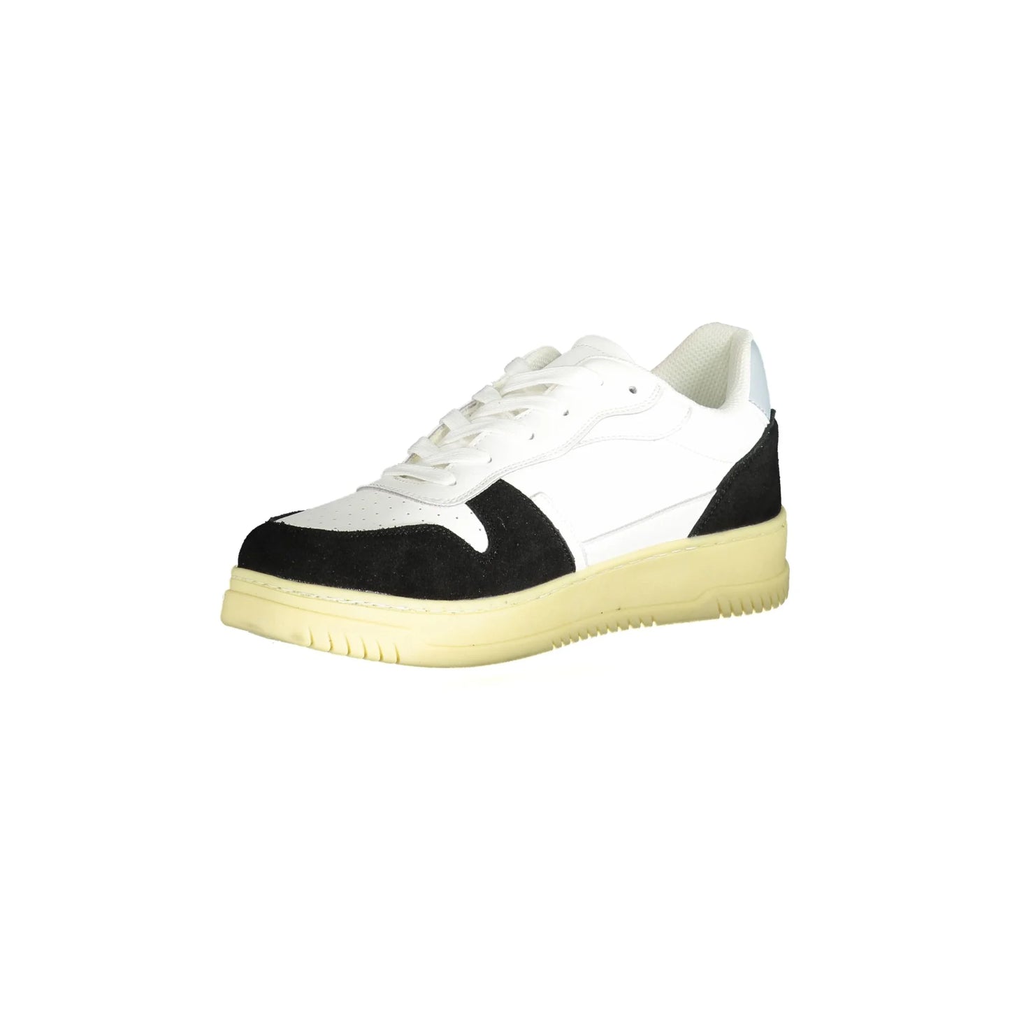 GAELLE PARIS Scarpe Sneakers Uomo Bianche con Dettagli a Contrasto e Logo bianco - vista 3