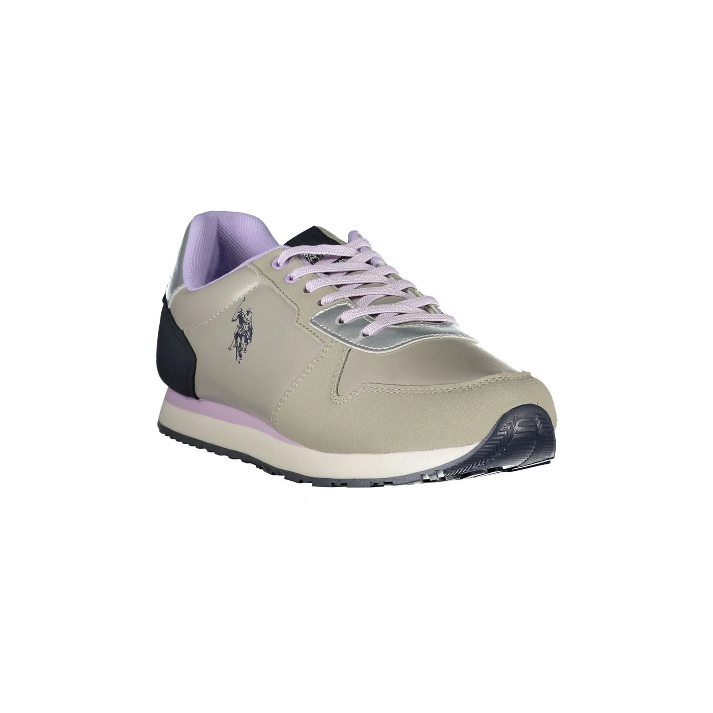U.S. POLO ASSN. Scarpe Sneakers Donna Argento con Dettagli a Contrasto e Logo - vista 3