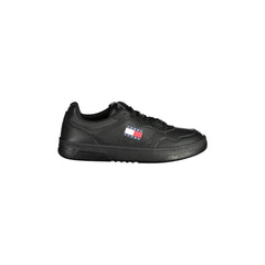 TOMMY HILFIGER Baskets Homme Noires avec Logo et Semelle Amovible