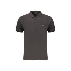 Rifle Polo Maniche Corte Uomo Nera Stampa Logo