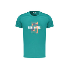 Bikkembergs T-Shirt Kurzarm Herren Grün Logo Druck