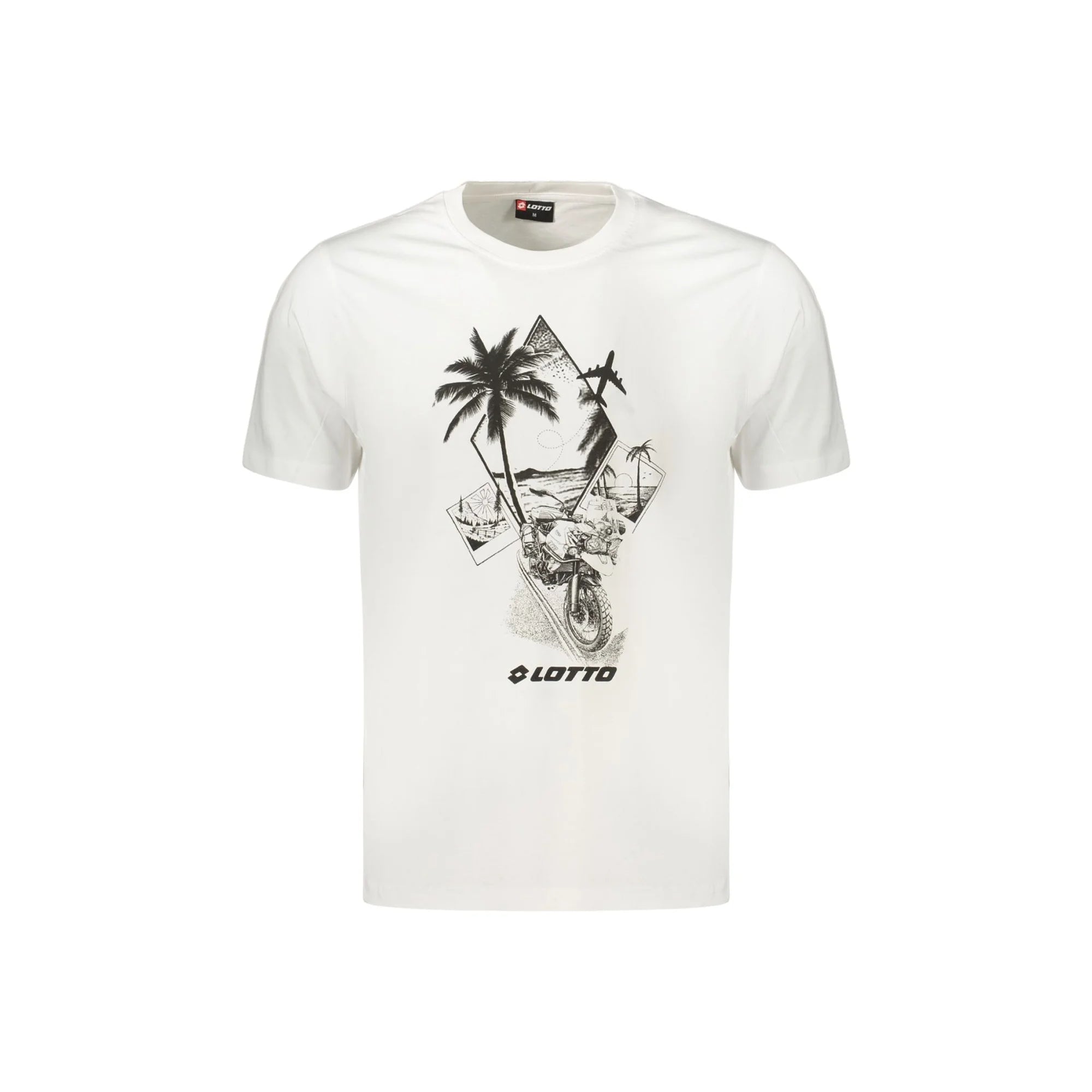 LOTTO T-SHIRT MANICHE CORTE UOMO BIANCO