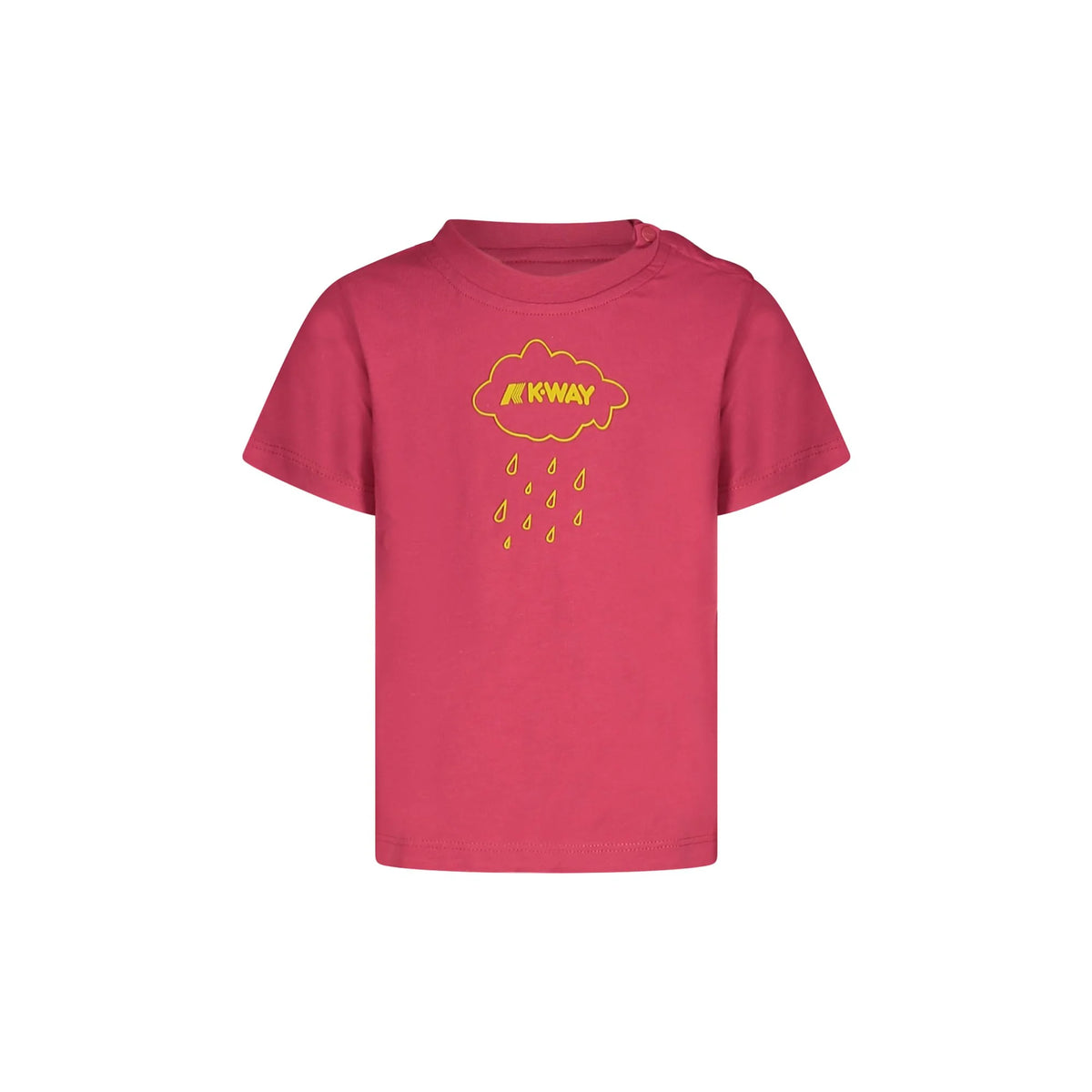 K-WAY T-SHIRT MANICHE CORTE BAMBINA ROSA